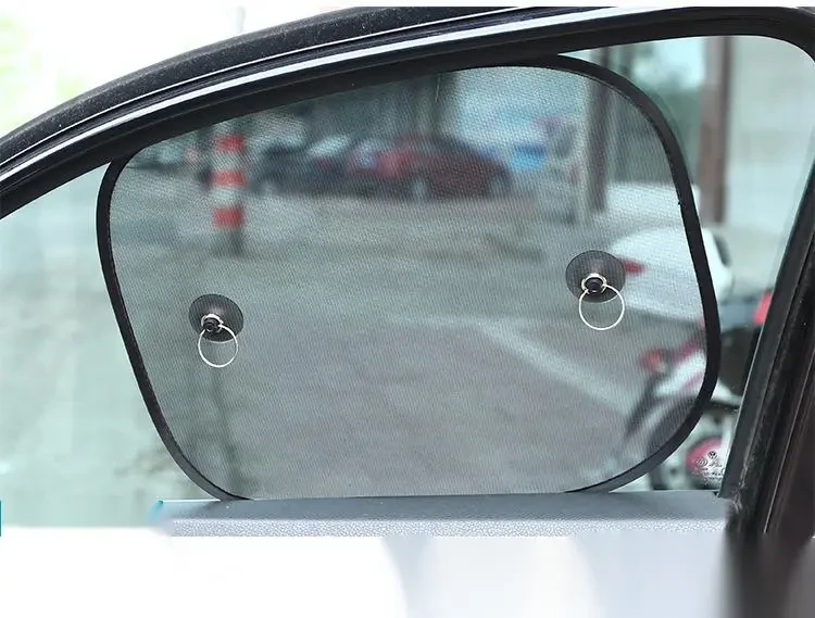 UV Blocking Car Window Cover – Black Breathable Mesh Pair