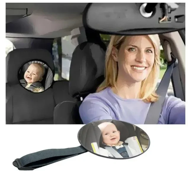 Infant Car Seat Mirror – Adjustable Rearview Baby Safety Glass