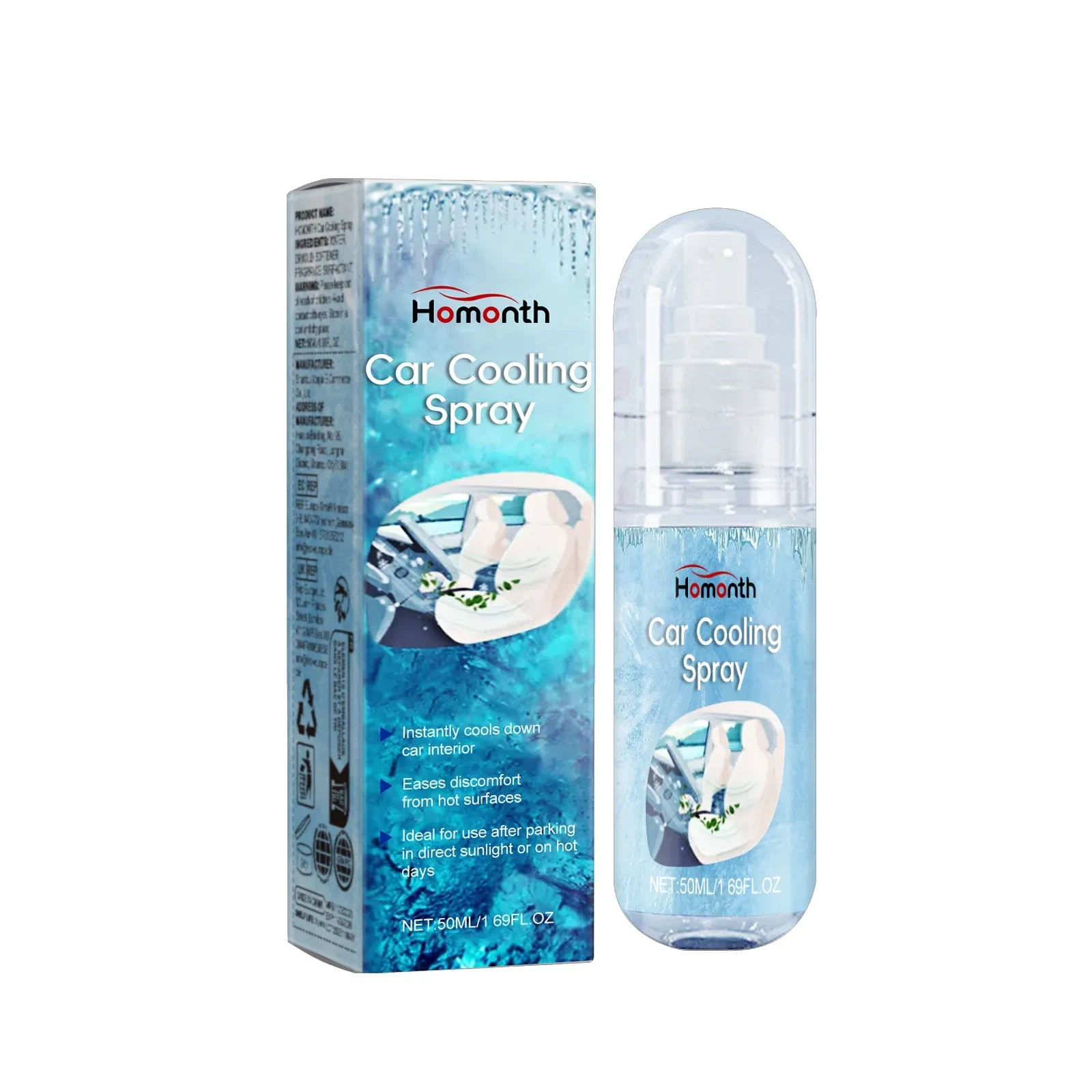 Homonth Instant Car Cabin Cooling Spray 50ml Portable Mist