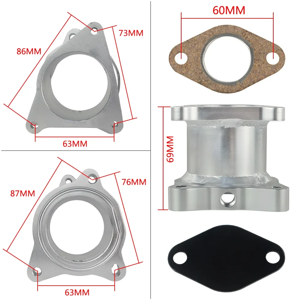 Adjustable EGR Delete Exhaust Valve Power Pipe for Car Refitting