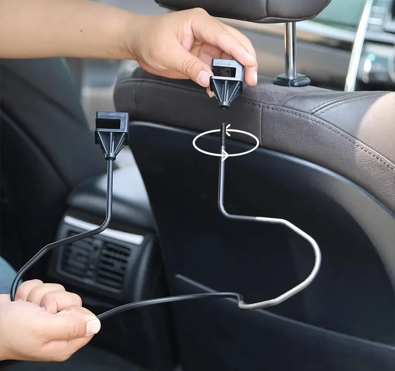 Snap-On Car Hat Display Stand Metal Bracket Organizer Black