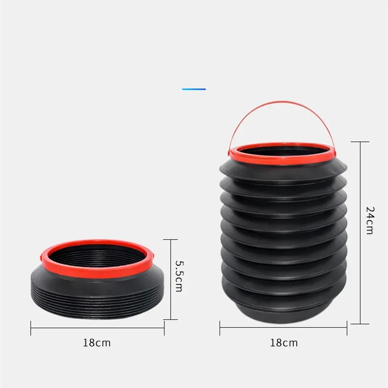 4L Collapsible Telescopic Car Wash Water Bucket Plastic