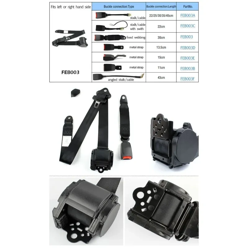 High-Strength Car Seat Belt Retractor for Rear and Middle Seats