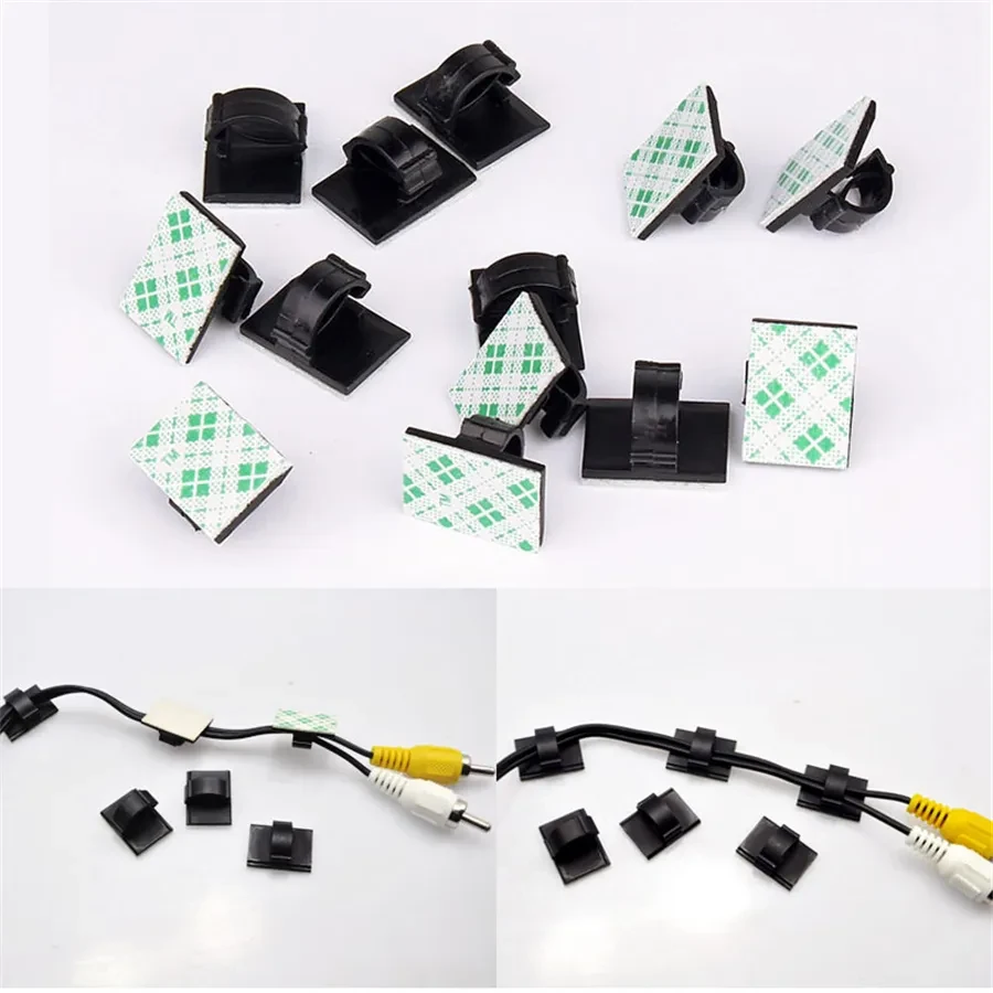 Self-Adhesive Cable Clip for Car, Home & Office Wire Management