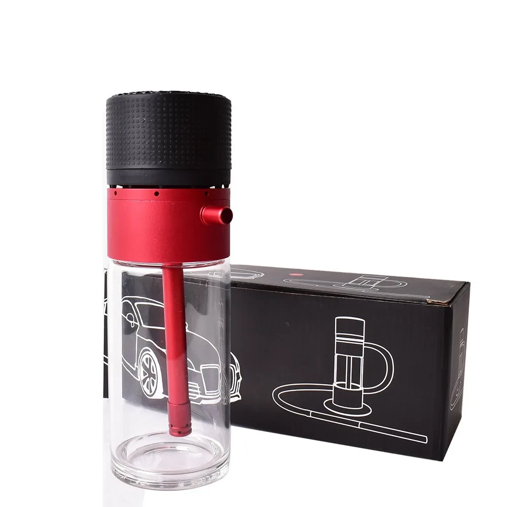 Mini Aluminum Smoking Cup with Modern Multi-Color Glass Design