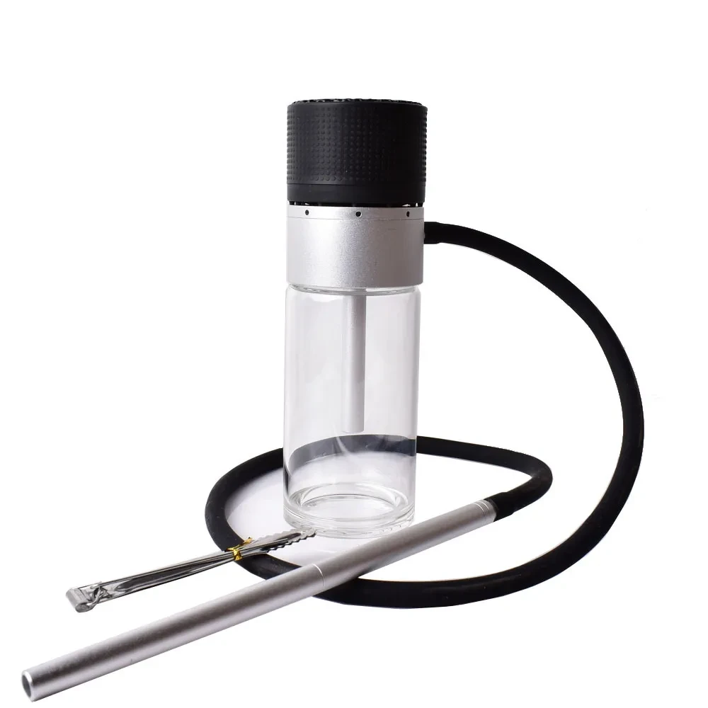 Mini Aluminum Smoking Cup with Modern Multi-Color Glass Design