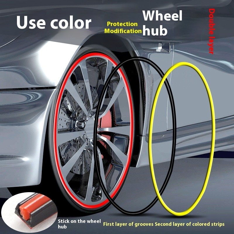 Dynamic PVC Wheel Hub Decor Ring for Universal Car Protection