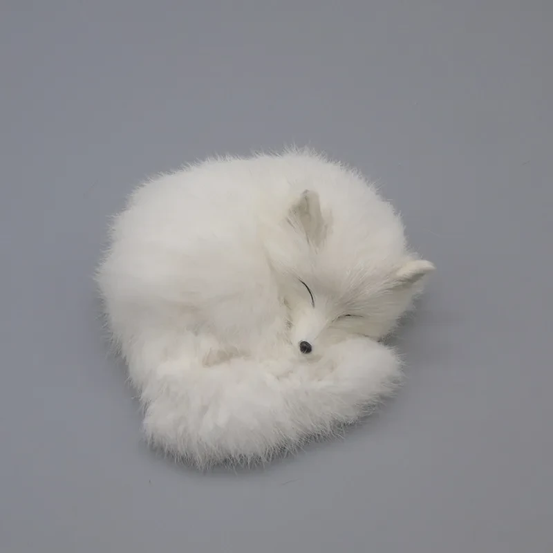 Artificial White Fox Fur Ornament for Car & Home Decoration