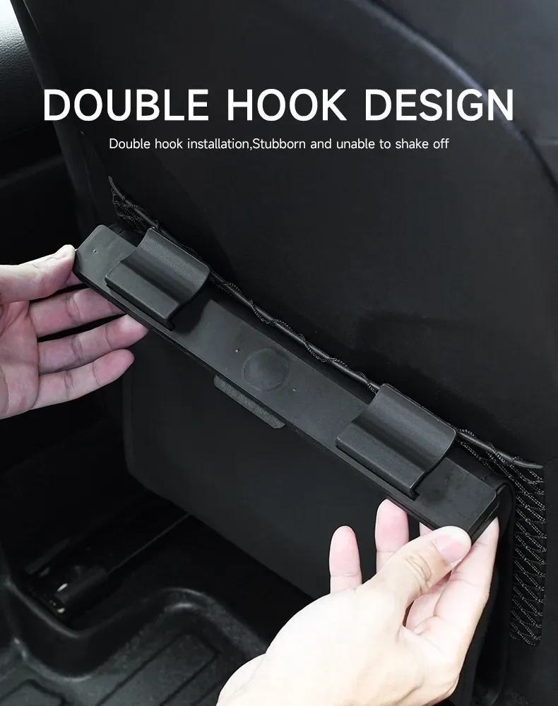 Leather Car Garbage Bag with LED Light & Magnetic Hanging Feature