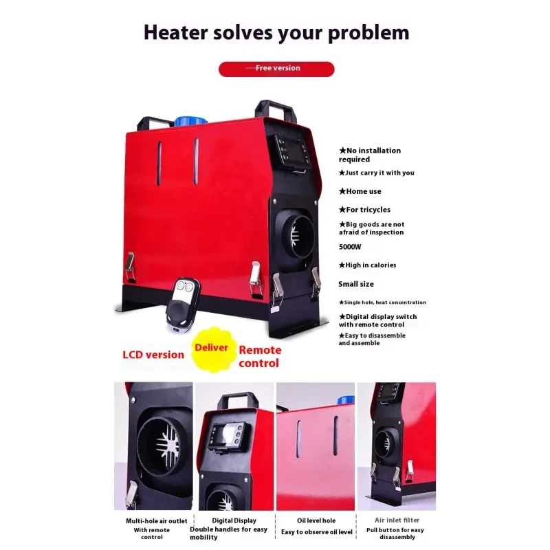 24V Diesel Parking Heater with Remote Control for Trucks & RVs