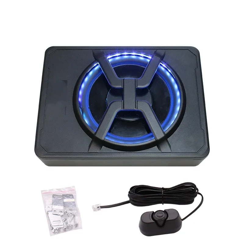 800W Flat Car Subwoofer with Powerful Bass & LED Lighting Options