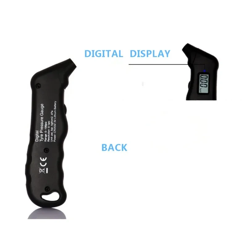 Precision Car Tire Pressure Meter with LCD & Auto Data Hold