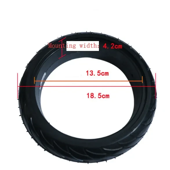 Durable Black Scooter Tire – 18.5cm All-Purpose Replacement Wheel