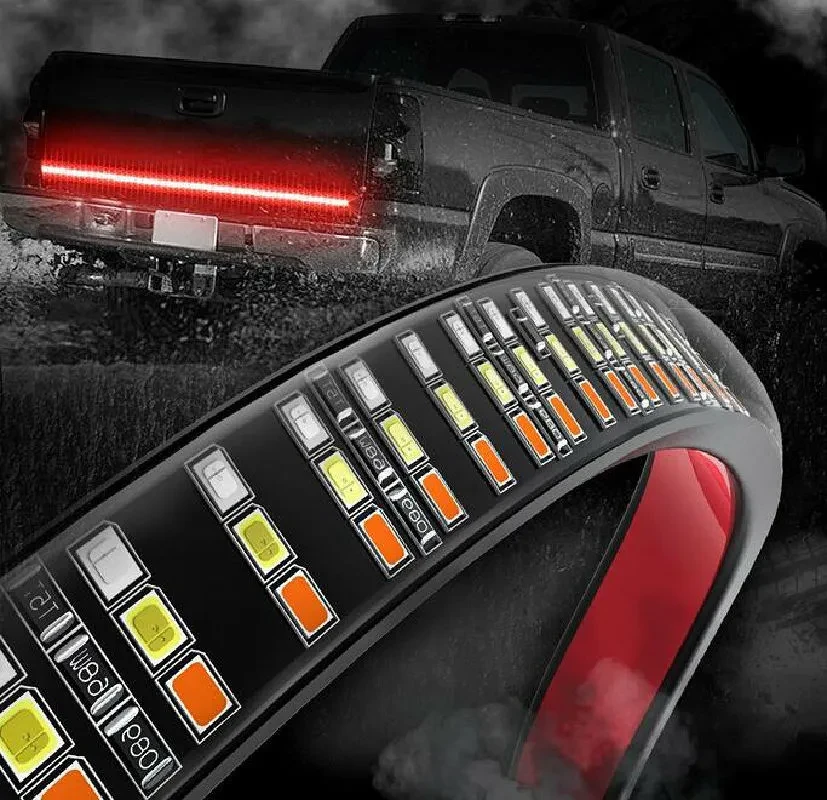 Triple-Row LED Tailgate Signal Bar for Pickup Trucks (3-Color)