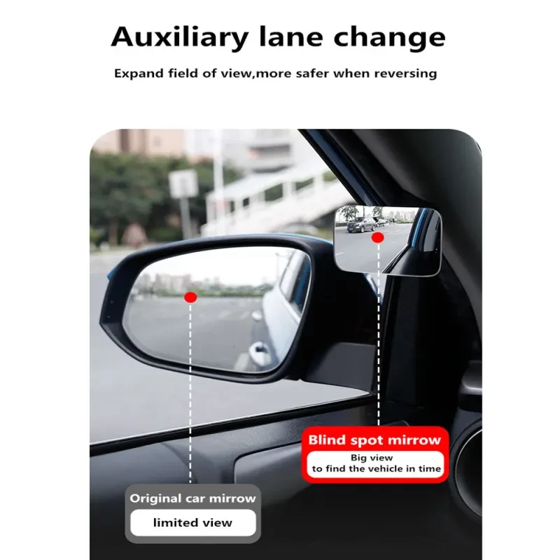 Wide-View Wheel Safety Mirror – Anti-Collision Car Mini Mirror