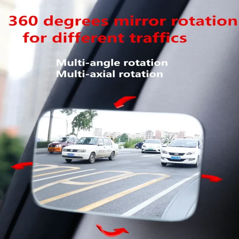 Wide-View Wheel Safety Mirror – Anti-Collision Car Mini Mirror