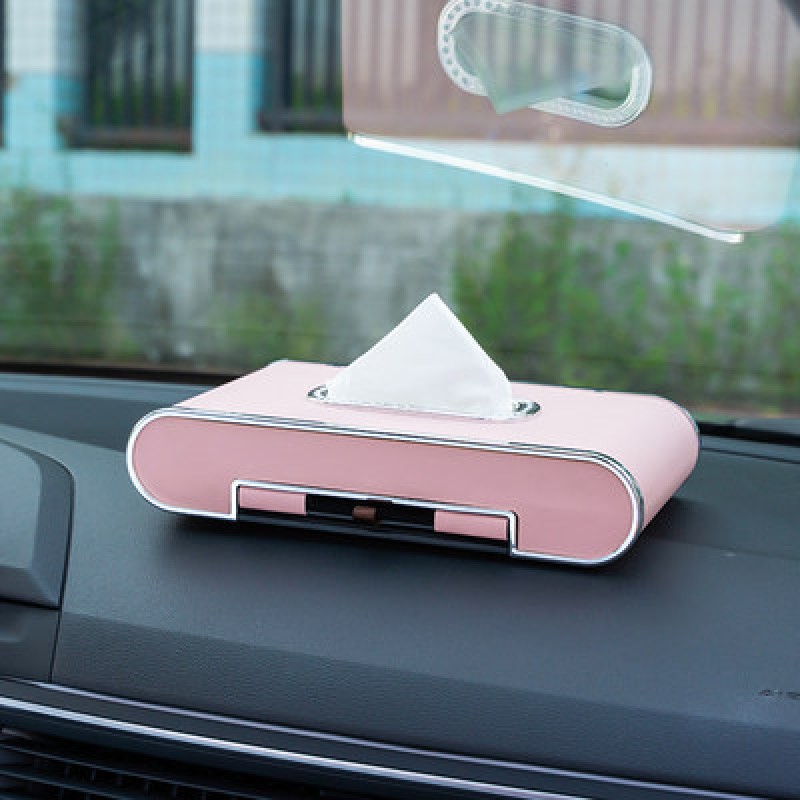 Luxury Car Tissue Box & Mobile Phone Holder in Premium Leather