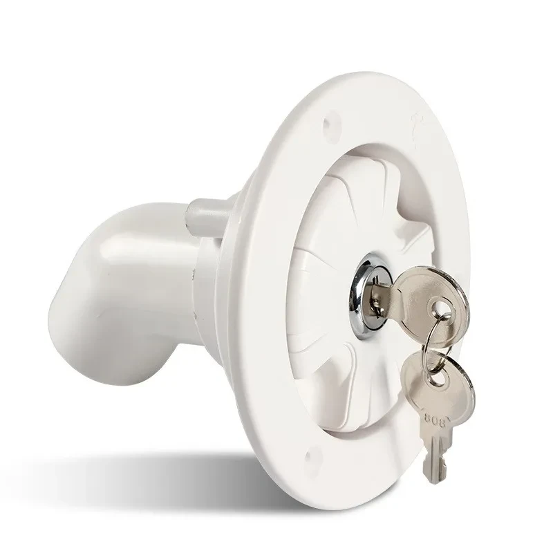 RV Gravity Water Filling Port with 38mm Inlet – Durable White Accessory