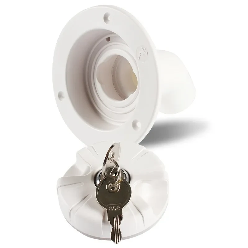 RV Gravity Water Filling Port with 38mm Inlet – Durable White Accessory