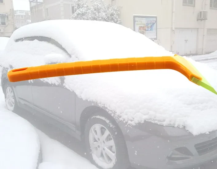 Yellow Winter Ice Scraper & Car Snow Shovel for Easy Snow Removal
