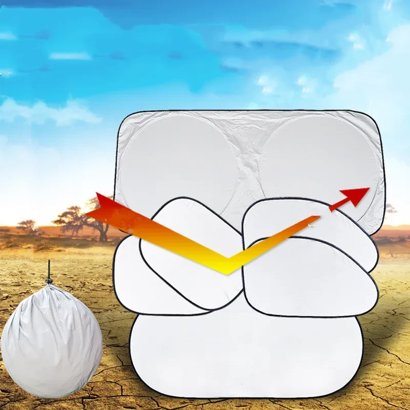 Silver-Coated Car Heat Shield Light Curtain for UV & Temperature Control