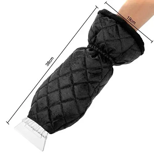 Waterproof Oxford Ice Scraper Glove with Warm Fleece Lining