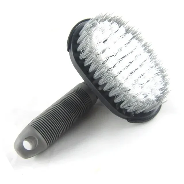 Elbow Car Wheel Hub Brush with Soft Handle for Tire & Rim Cleaning