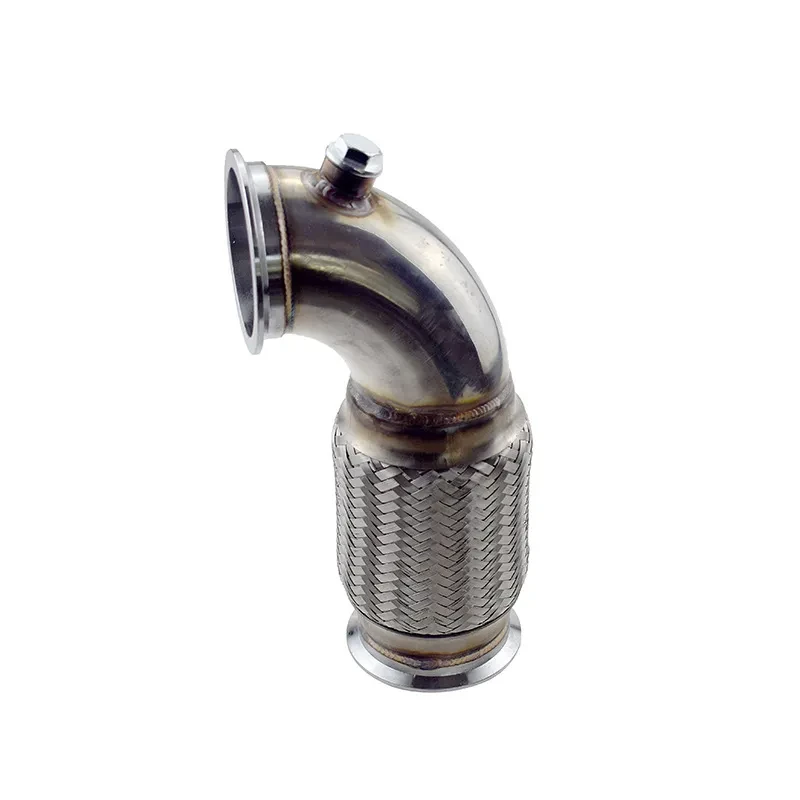 Stainless Steel Braided Exhaust Bellows with O2 Sensor Interface