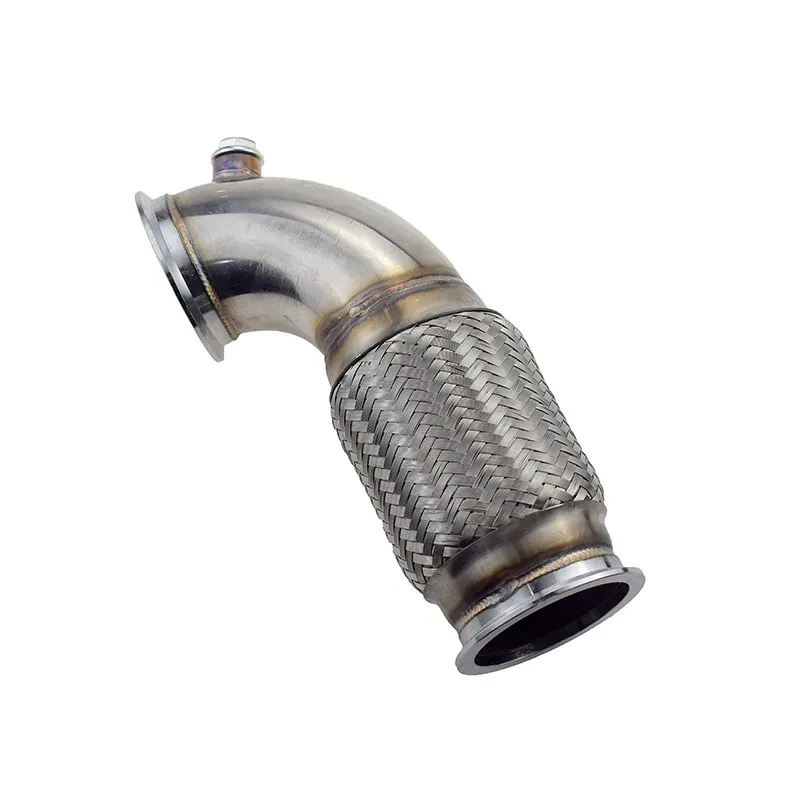 Stainless Steel Braided Exhaust Bellows with O2 Sensor Interface