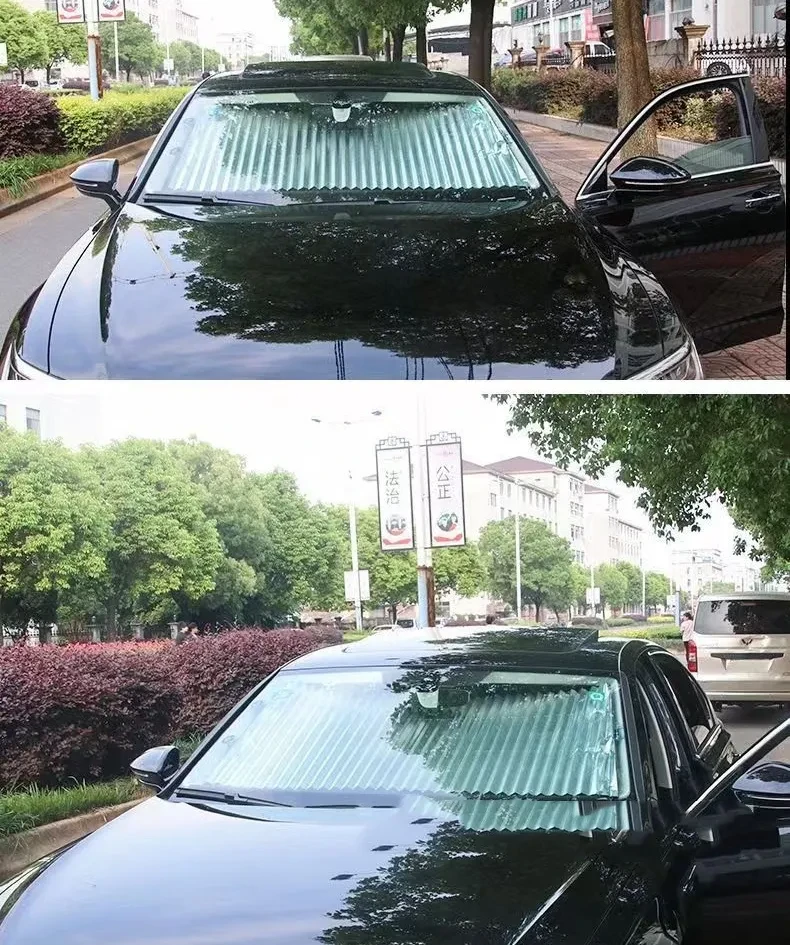 Automatic Retractable Car Sunshade for Windshield UV Protection