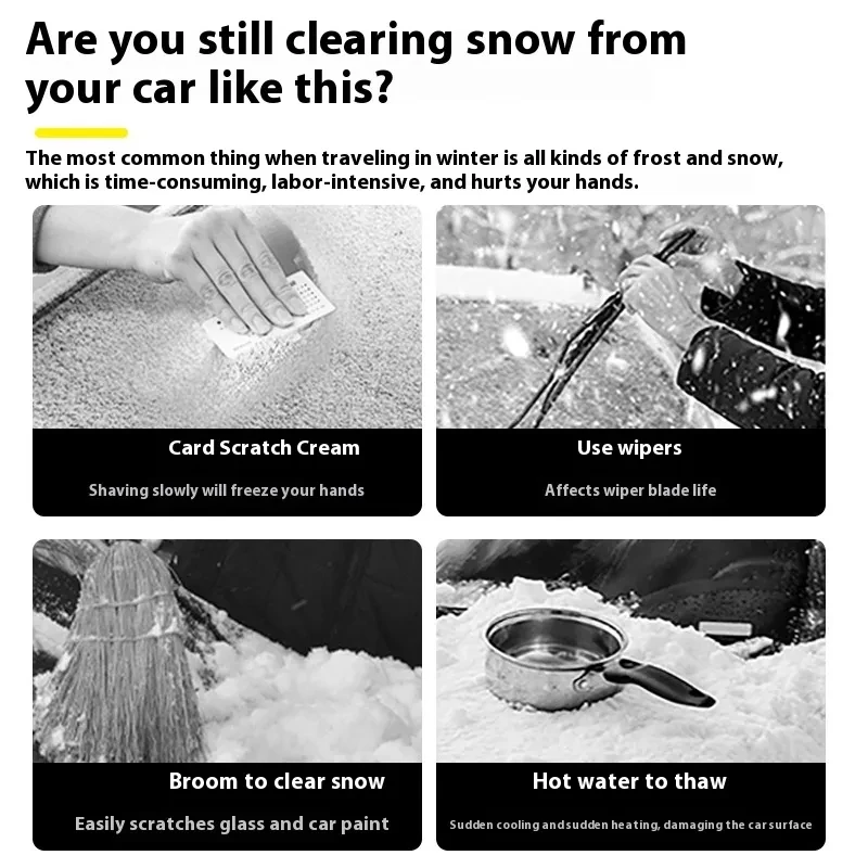 Multifunctional Car Snow Plough Shovel with Stainless Steel Blade