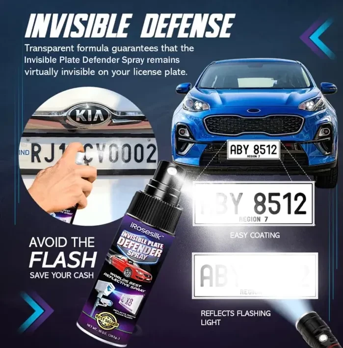 Invisible License Plate Clear Coat Spray 30ml Protective Coating