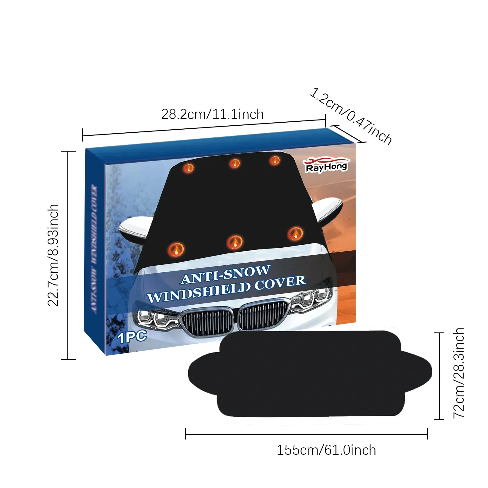 Thickened Snow-Proof Car Windshield Cover – Winter Window Protector