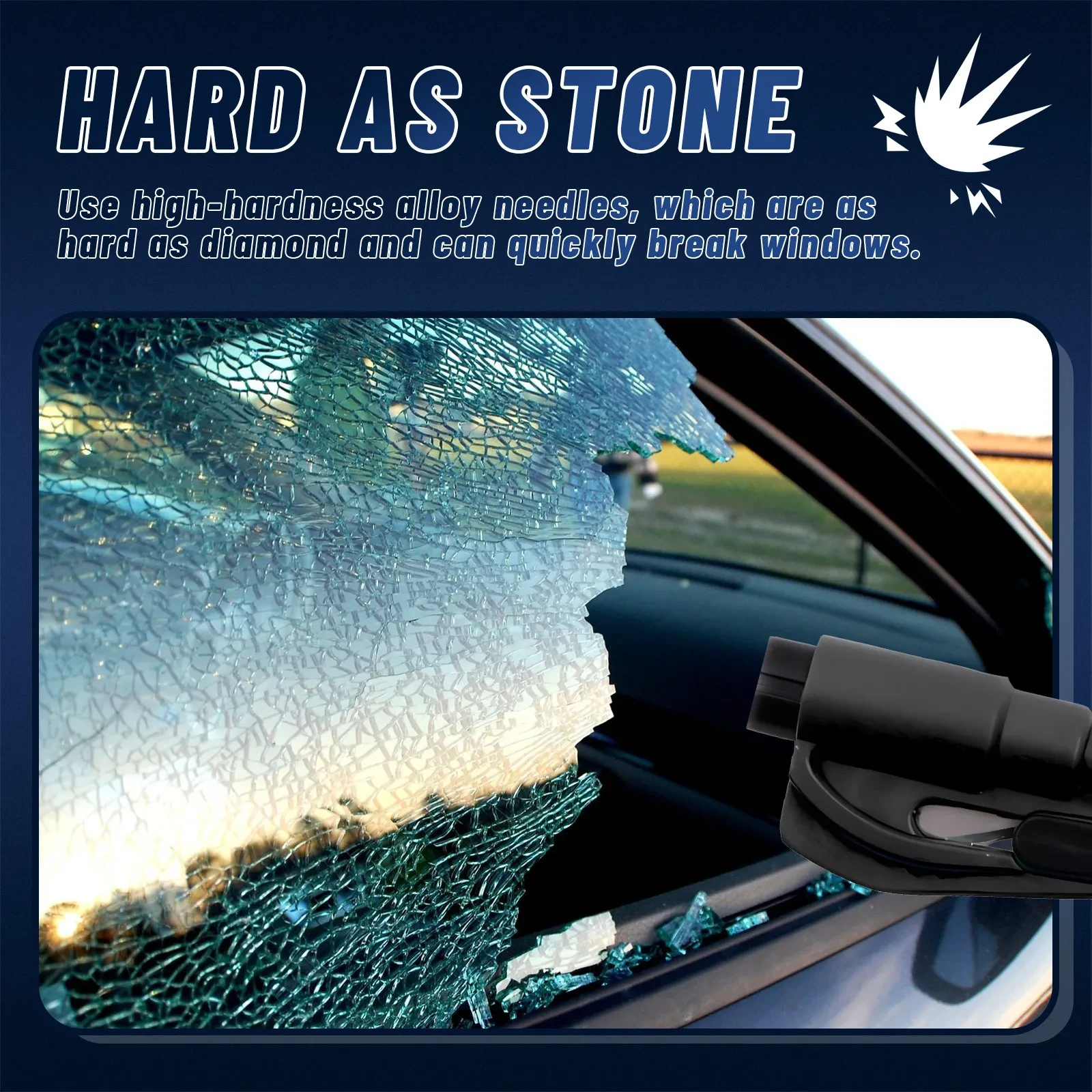 RayHong Glass Breaker & Seatbelt Cutter Emergency Hammer