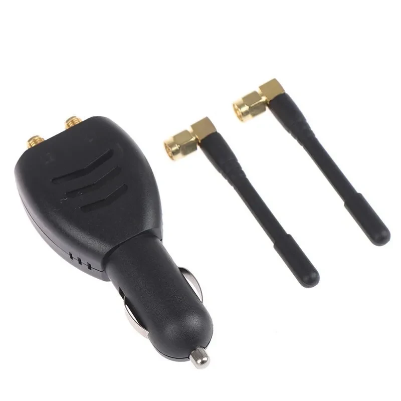 Car GPS Signal Jammer – Dual-Antenna Cigarette Lighter 12/24V