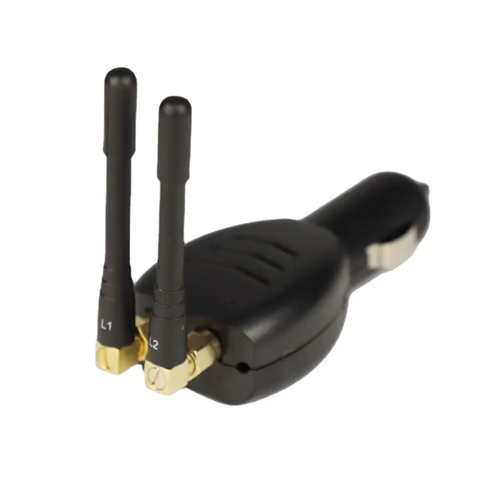 Car GPS Signal Jammer – Dual-Antenna Cigarette Lighter 12/24V