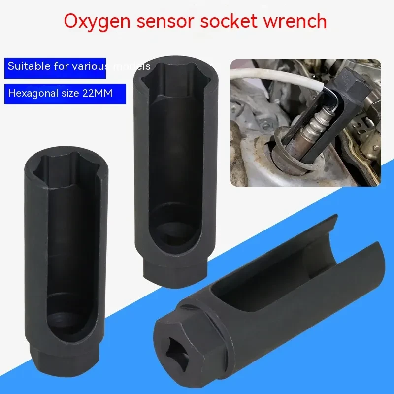 Japanese-Style Black Oxygen Sensor Sleeve – 22mm Chromium Steel