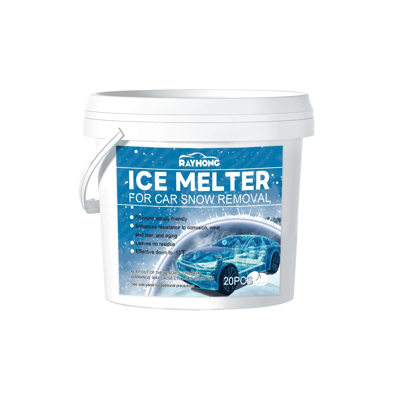 Fast-Acting Car Glass Deicer Tablets – 20PCS Winter Snow Melt