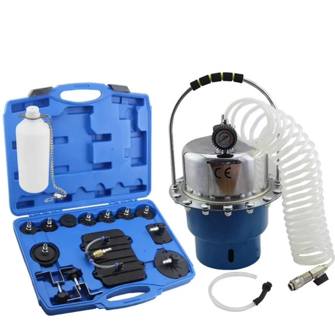 Pneumatic Brake Fluid Bleeder Kit 5L with Pressure Gauge & Adapter