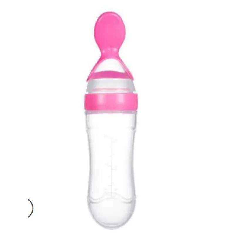 Silicone Baby Spoon Feeder Bottle