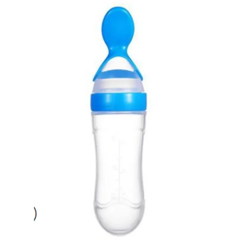 Silicone Baby Spoon Feeder Bottle