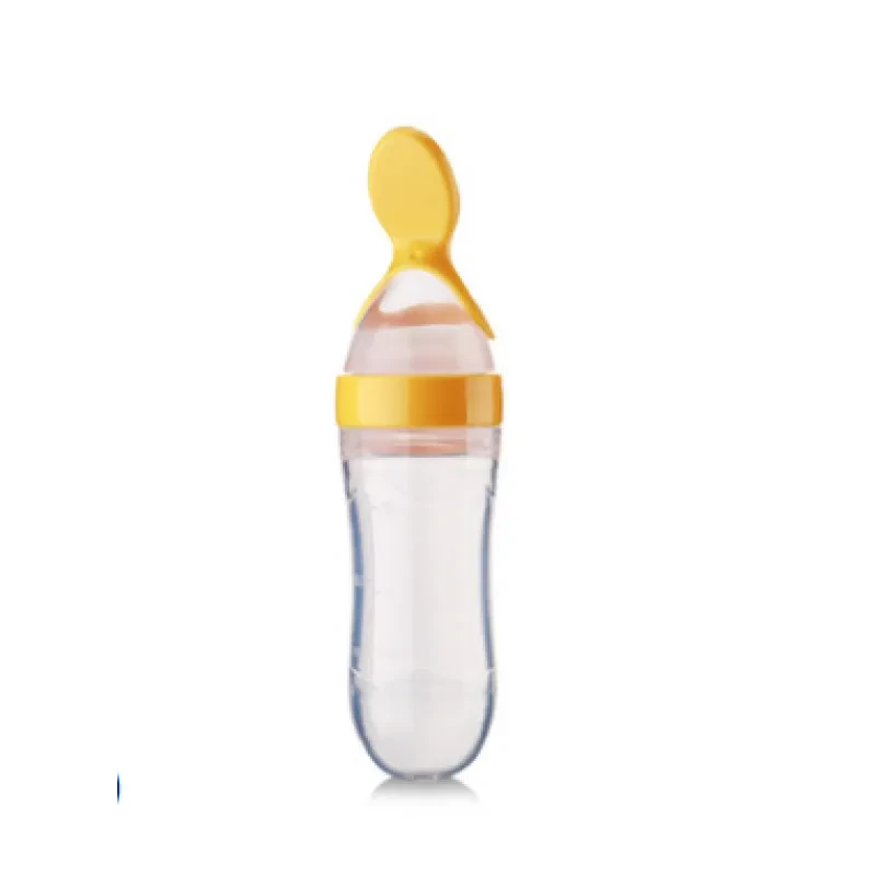 Silicone Baby Spoon Feeder Bottle