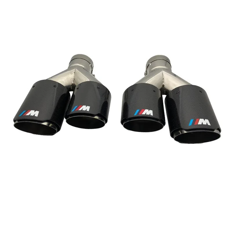 Carbon Fiber Double Outlet Tailpipe – Stainless Steel Exhaust Tip