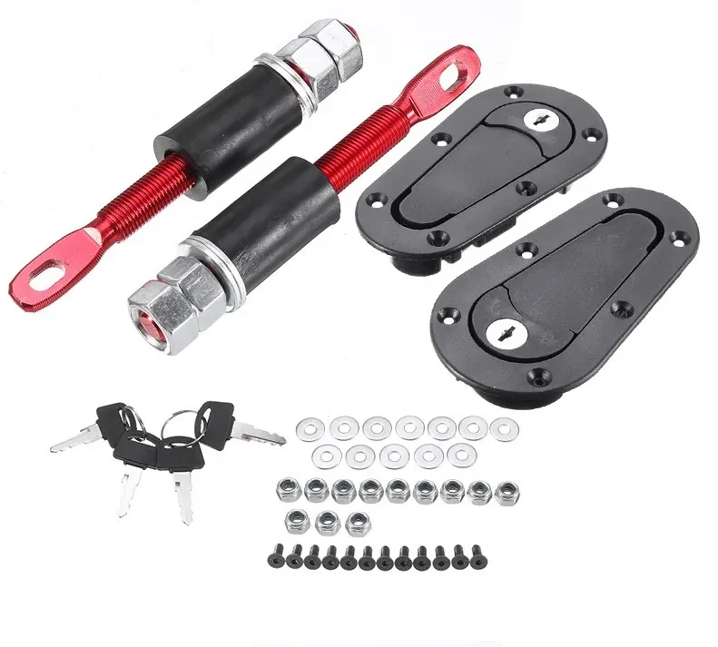 Racing Car Hood Security Locks – Front Cover Lock Pair Upgrade