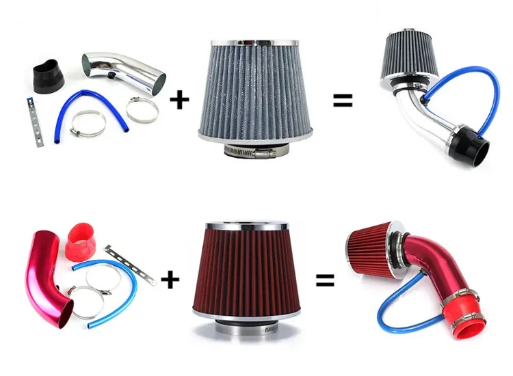 Mushroom Head High-Flow Air Intake – Carbon, Blue & Red Filters