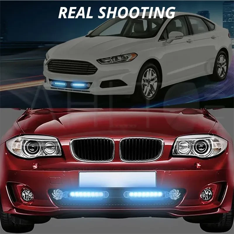 Wind-Powered LED Car DRL Lights – RGB Motorcycle Daytime Running Lamp