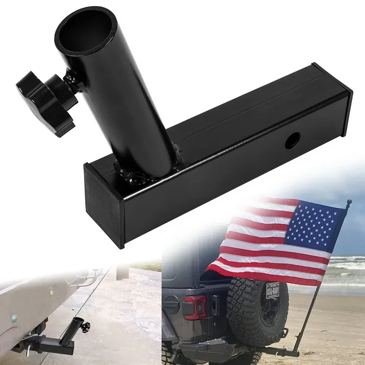 Heavy-Duty Steel Flagpole Bracket for Trailer & Vehicle Mounting