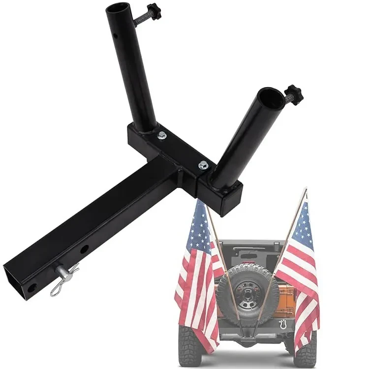 Heavy-Duty Steel Flagpole Bracket for Trailer & Vehicle Mounting