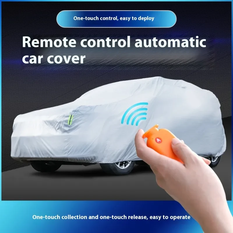 Silver Gray Full-Automatic Car Cover for SUVs – Polyester Taffeta