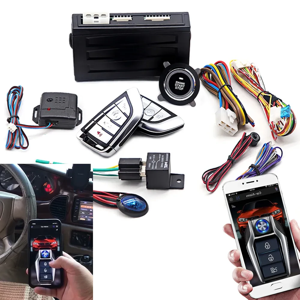 One-Key Remote Start Car Alarm ā Universal APP Control System UTE-808